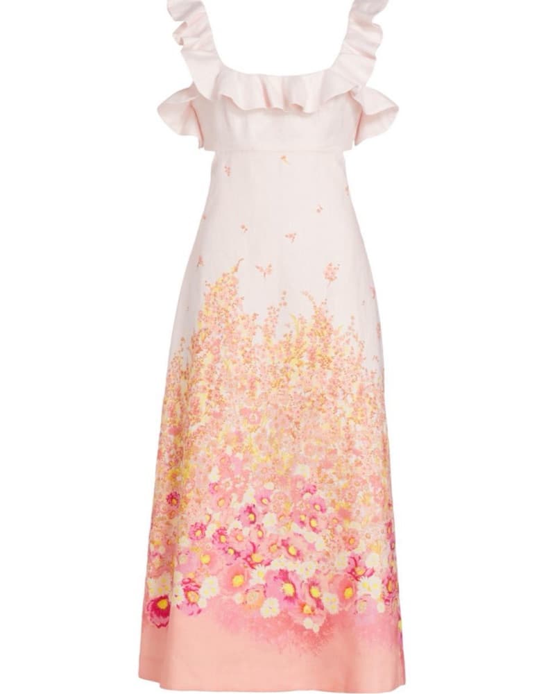 ZIMMERMANN dress-  Ruffled Floral Midi - Image 1