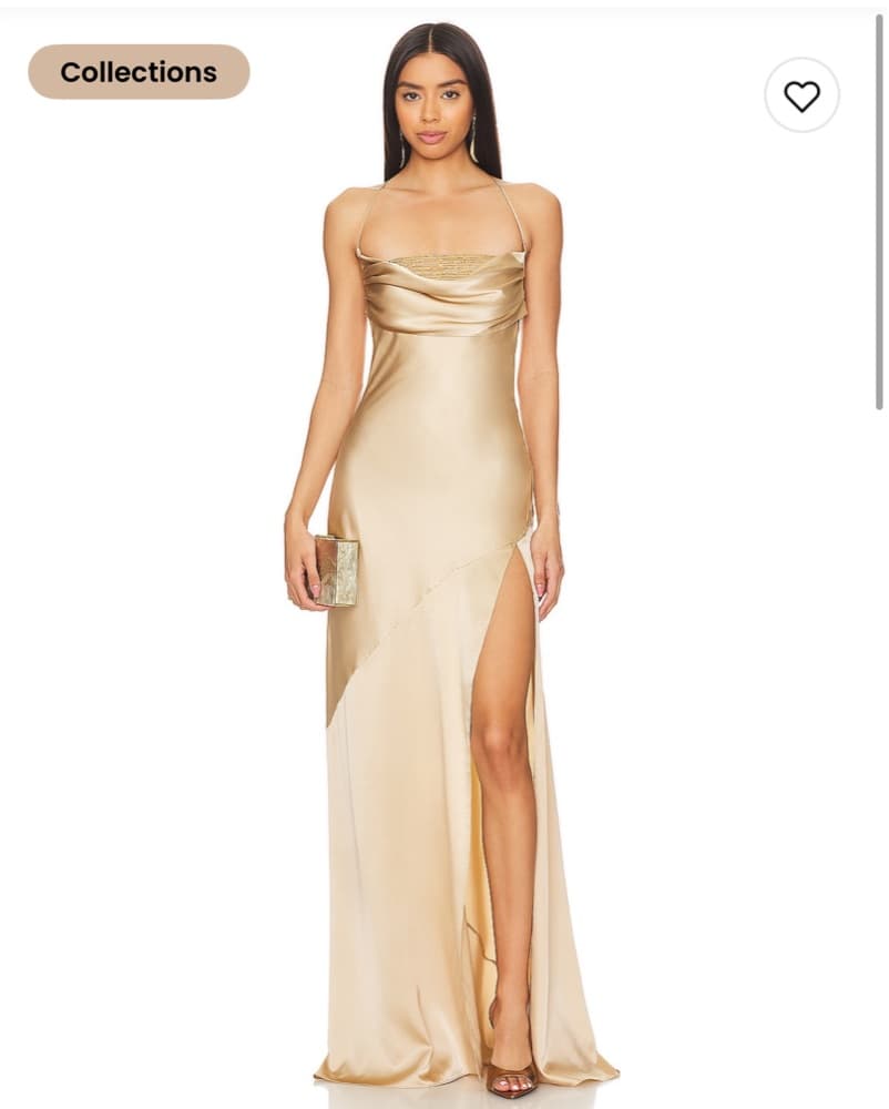 Retrofete Gold Formal Dress - Image 1