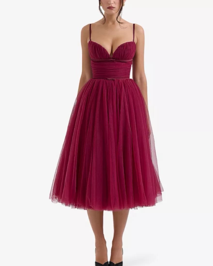 HOUSE OF CB Countess Tulle Midi Dress - Image 1