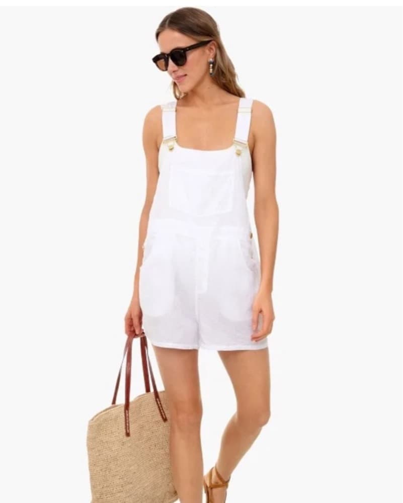 WeWoreWhat White Linen Overalls - Image 2