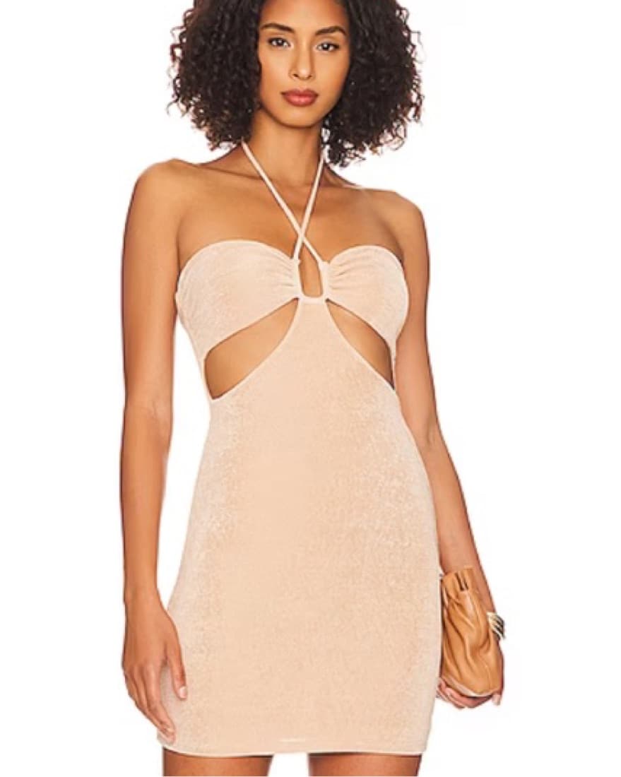 Tan Revolve Halter Dress - Image 1