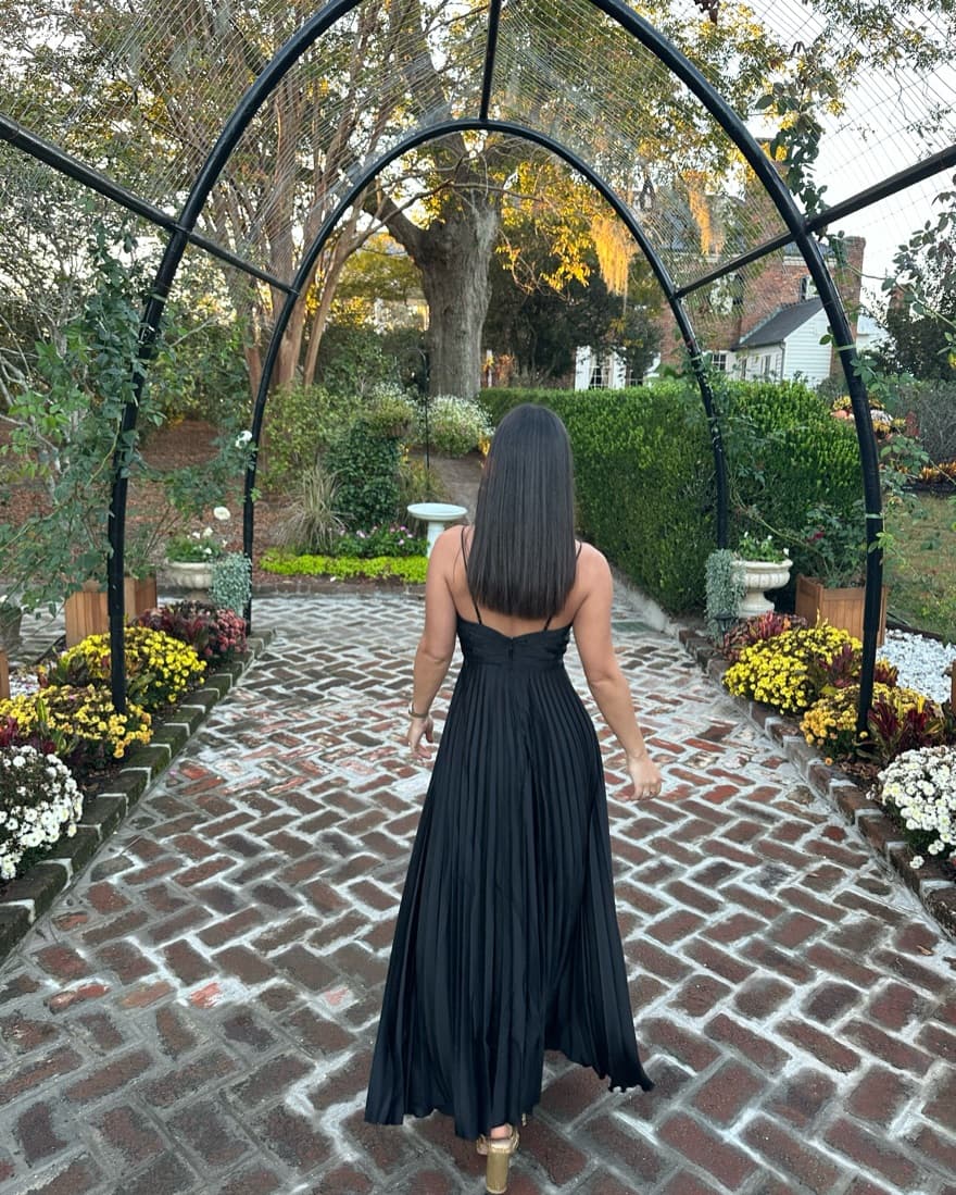 Abercrombie Black Pleated Dress - Image 3