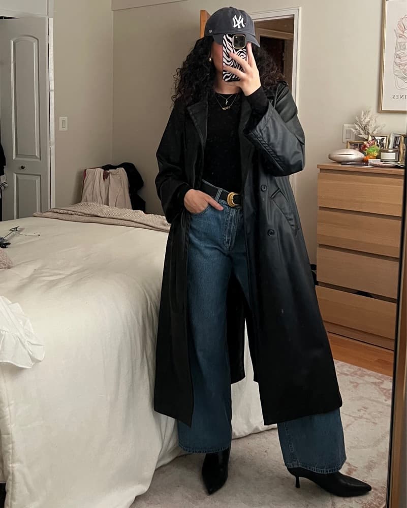 Pleather Trench Coat - Image 1