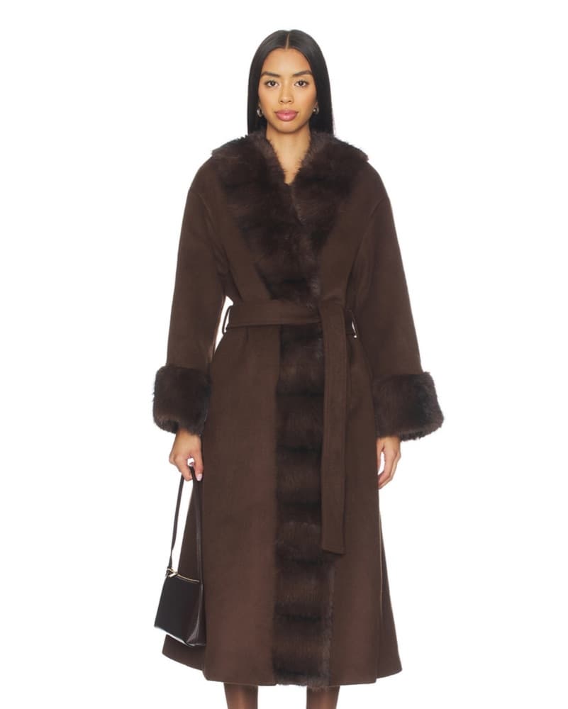 LPA Brown Fur Trim ‘Mara’ Jacket - Image 1