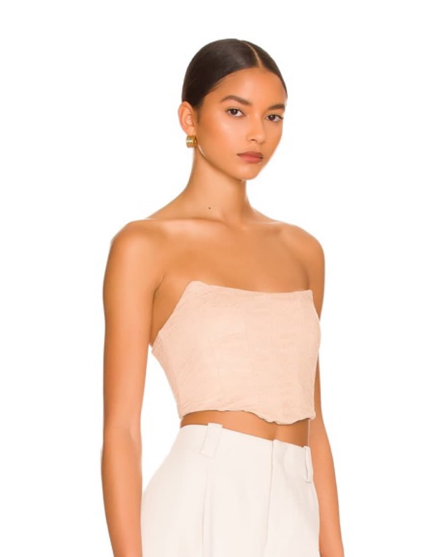 h:ours Tan Bustier Top - Image 2