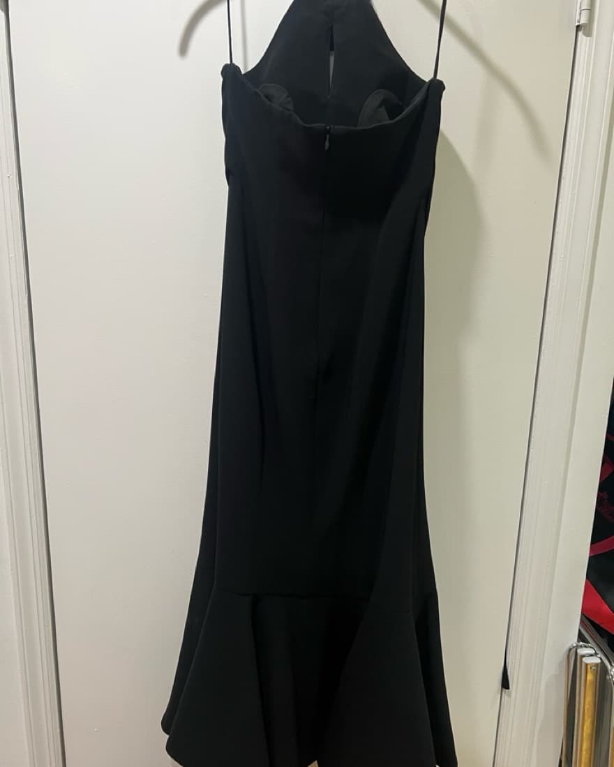 Long Black Halter Dress - Cinq a Sept 0 - Image 5