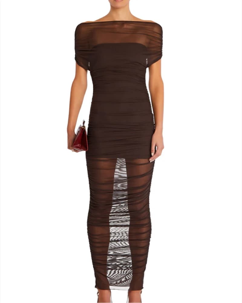 SER.O.YA Noel Mesh Midi Dress - Image 2