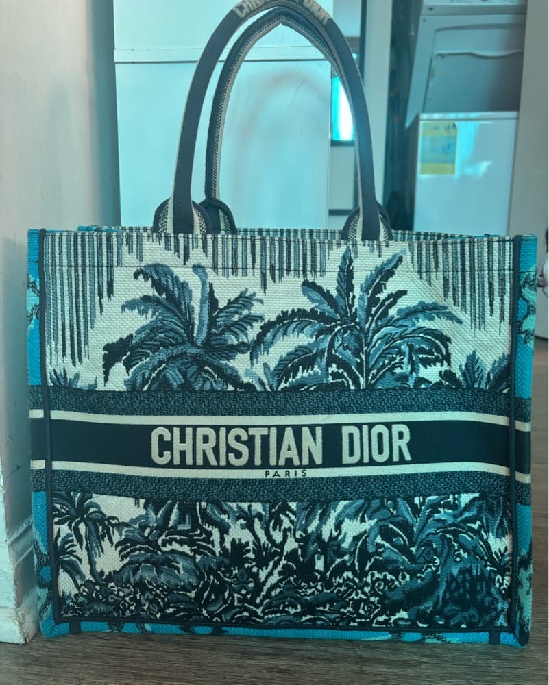 Christian Dior Large Blue Book Tote - Image 4