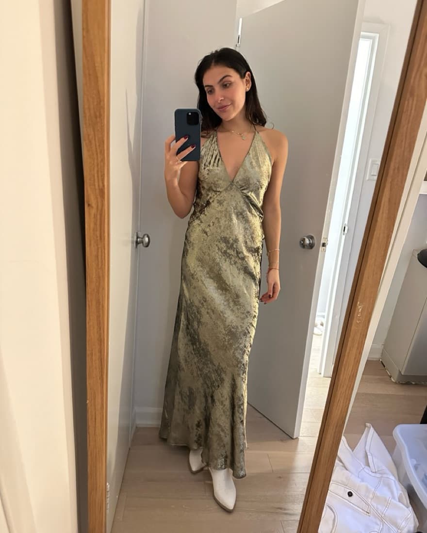 Metallic/green Gown  - Image 3