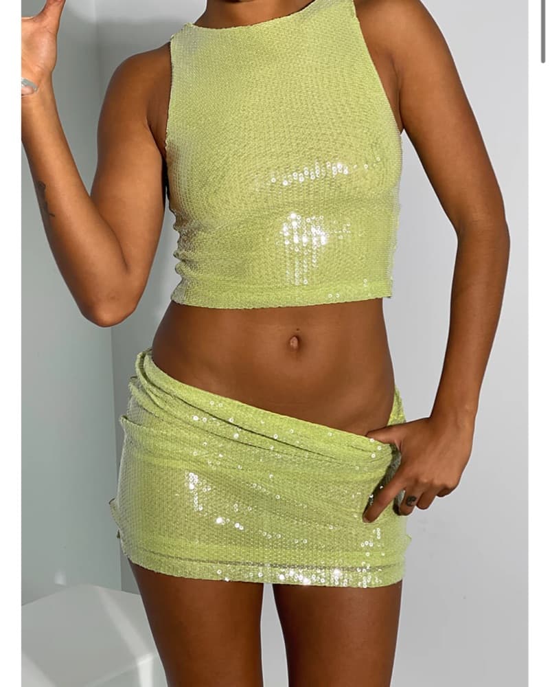 Green Sequin Set - Image 1