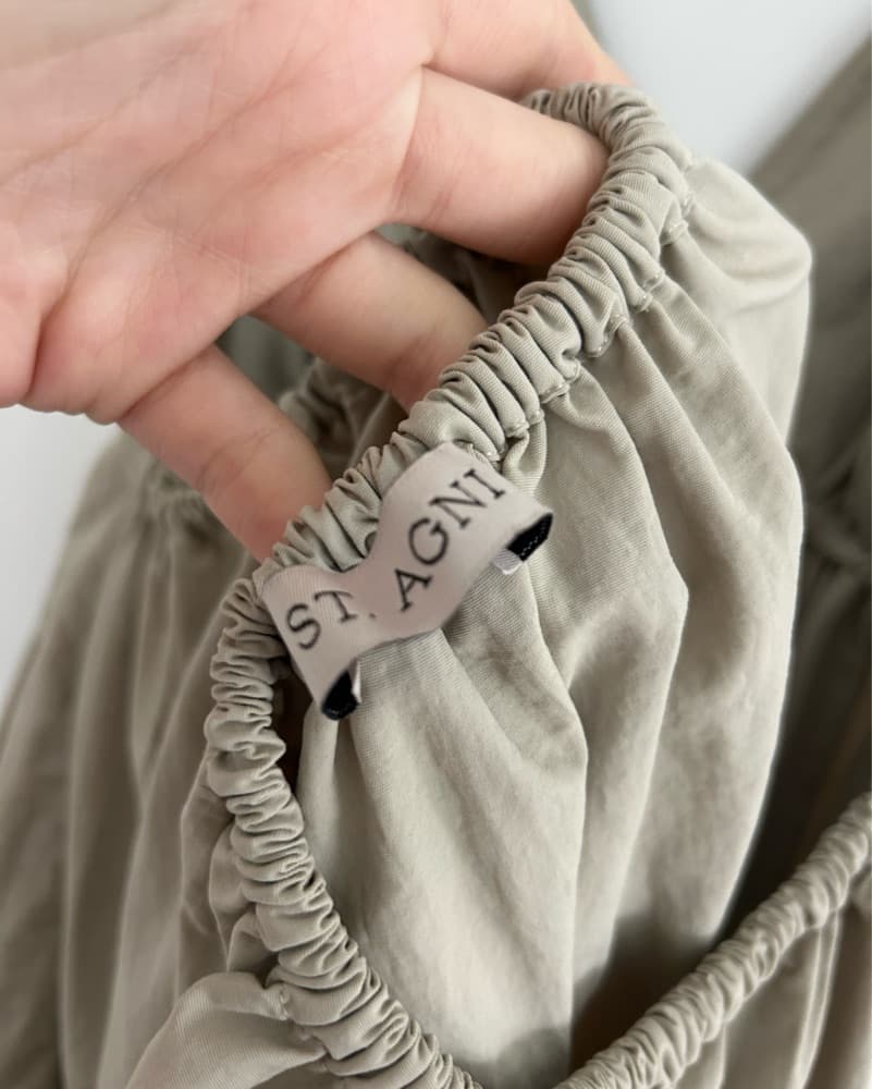 St Agni Beige Open Back Maxi Dress - Image 4