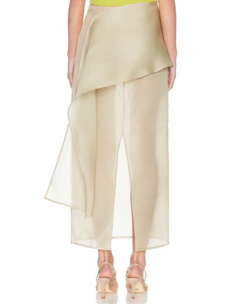 Helsa Silk Skirt With Drape - Image 3