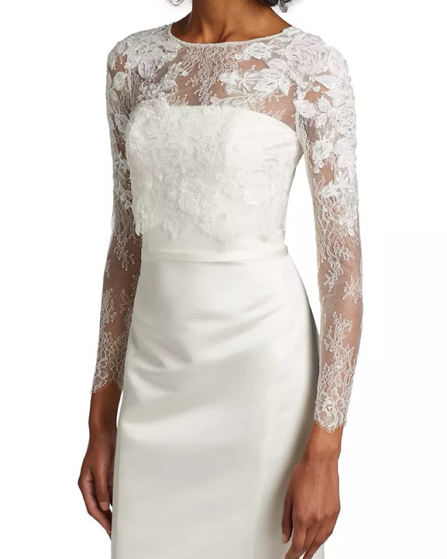 Amsale Gisela Lace Topper - Image 2