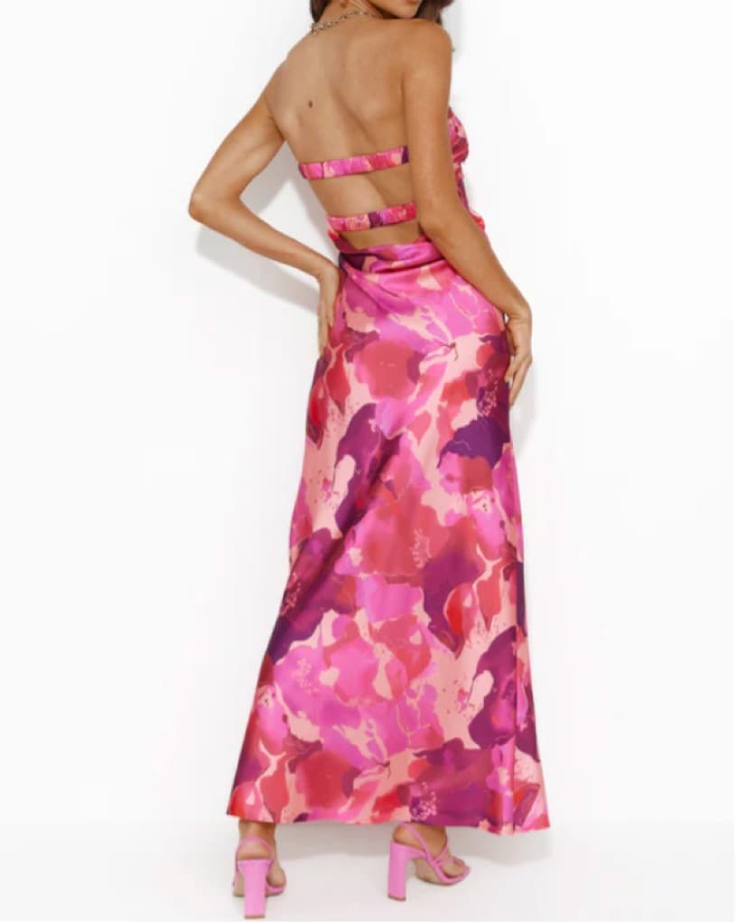 Strapless Floral Maxi Dress - Image 2