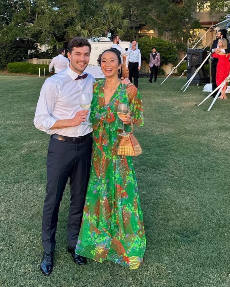 Vintage Green Floral Dress - Image 2
