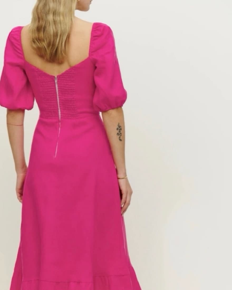 Reformation Belgium Linen Midi Dress  - Image 3
