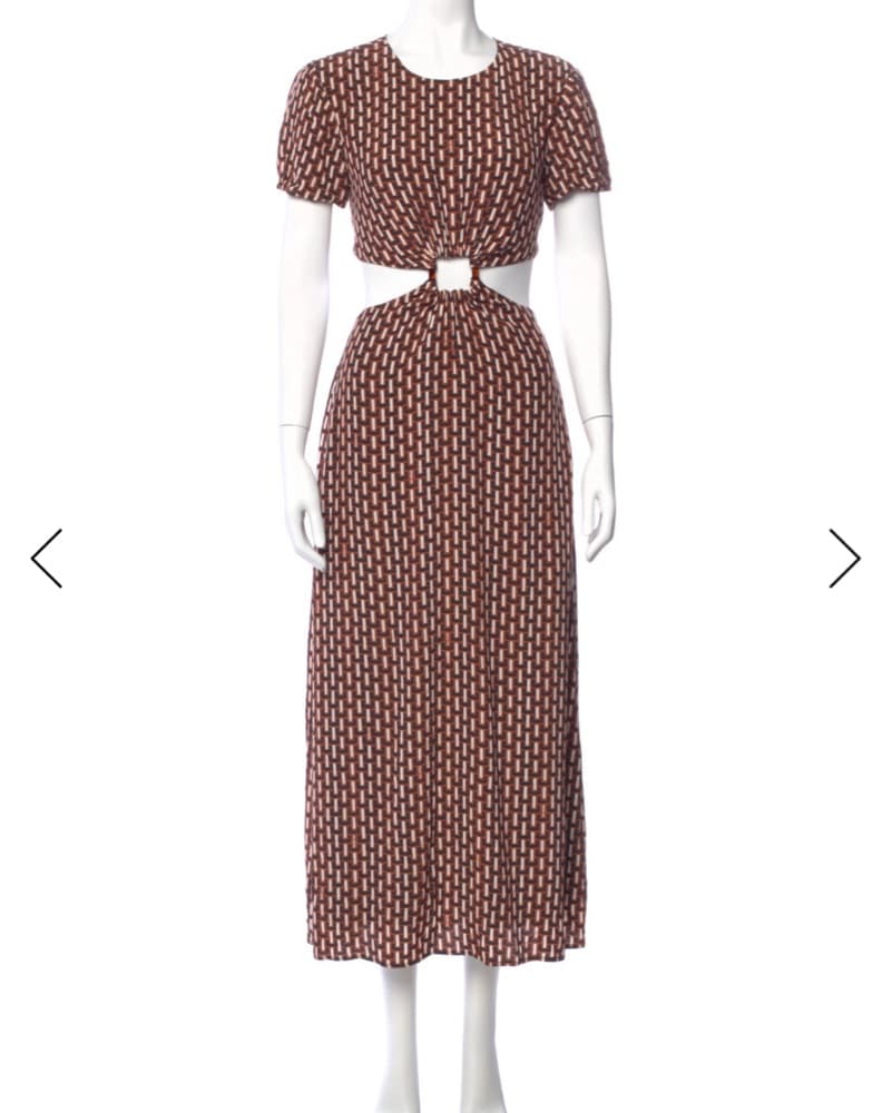 Staud Calypso Cut-Out Midi Dress - Image 1