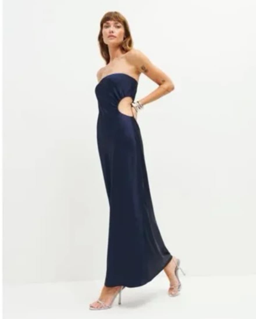 Refromation Cutout Navy Dress  - Image 2