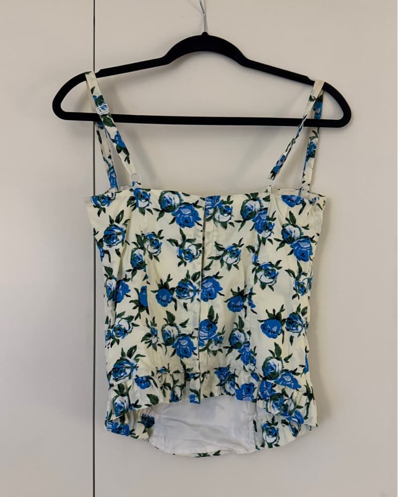 Floral Print Ruffle Corset Top - Image 4