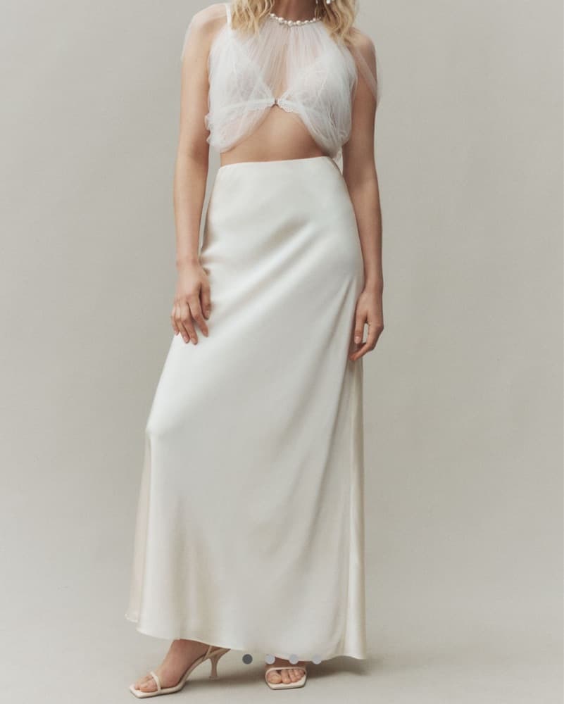 Reformation White Silk Dress - Image 1