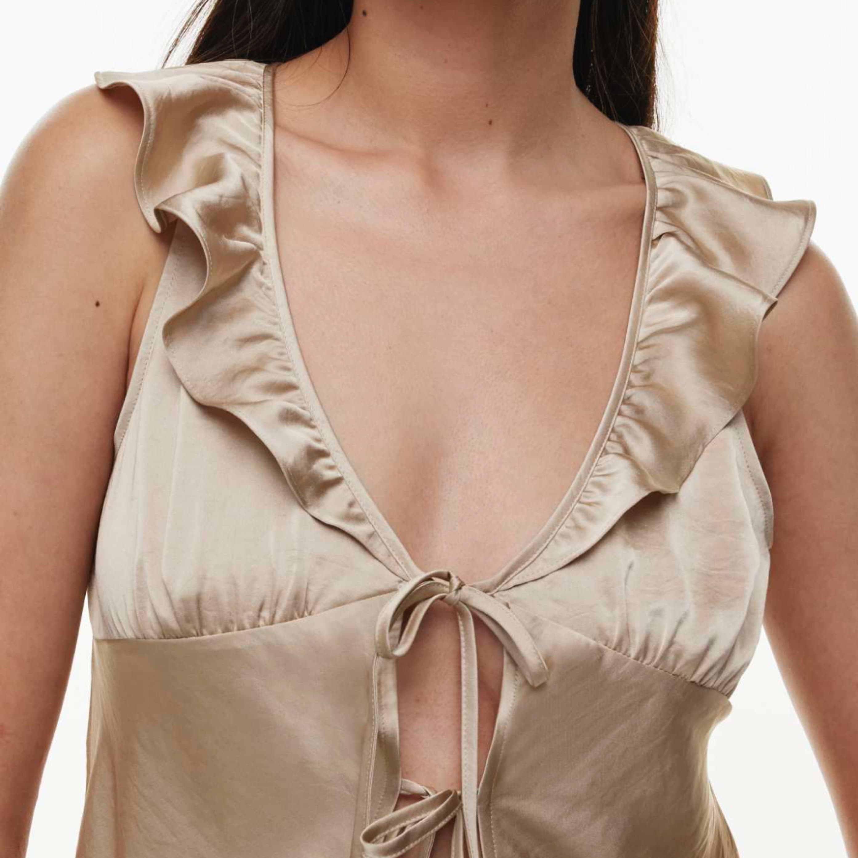 Aritzia Wilfred Tonka Satin Blouse - Image 3