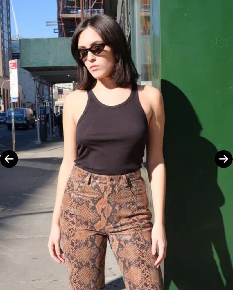 Veda Pocket Leather Snake Pant - Image 4
