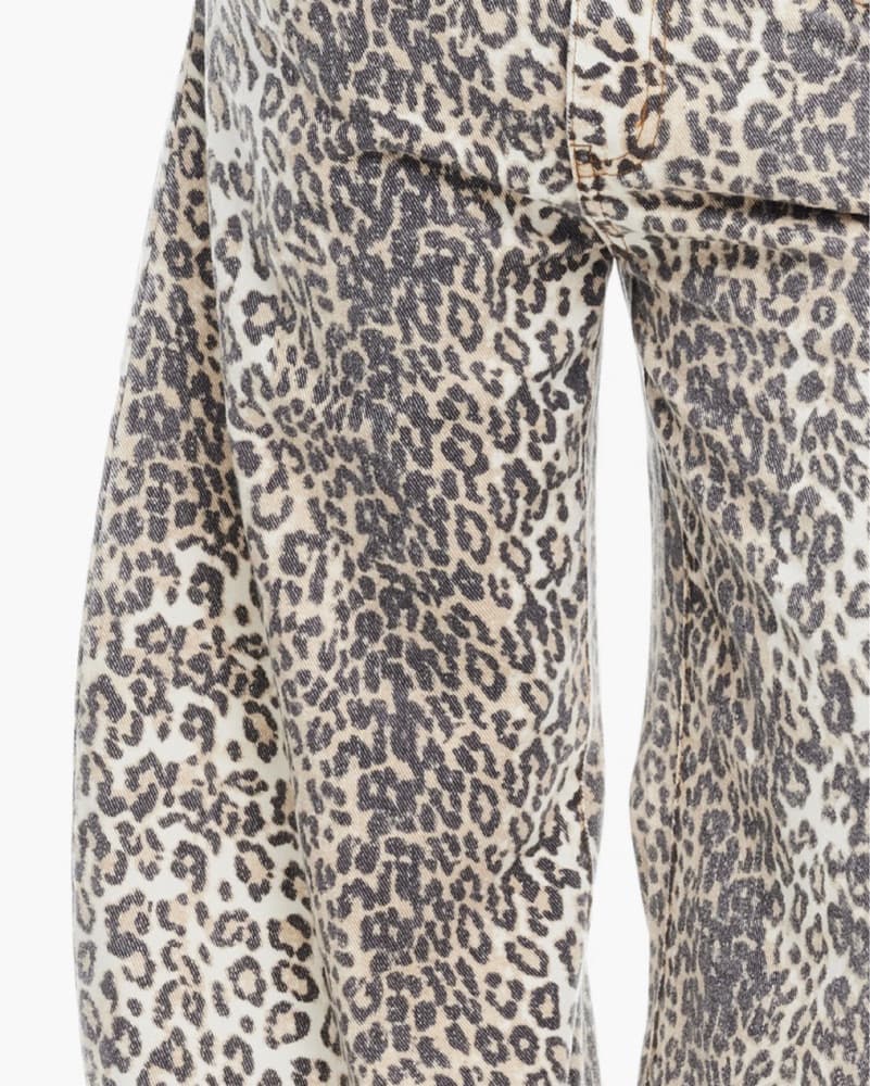 LIONESS Cheetah Print Pant, Barrel Jeans - Image 4
