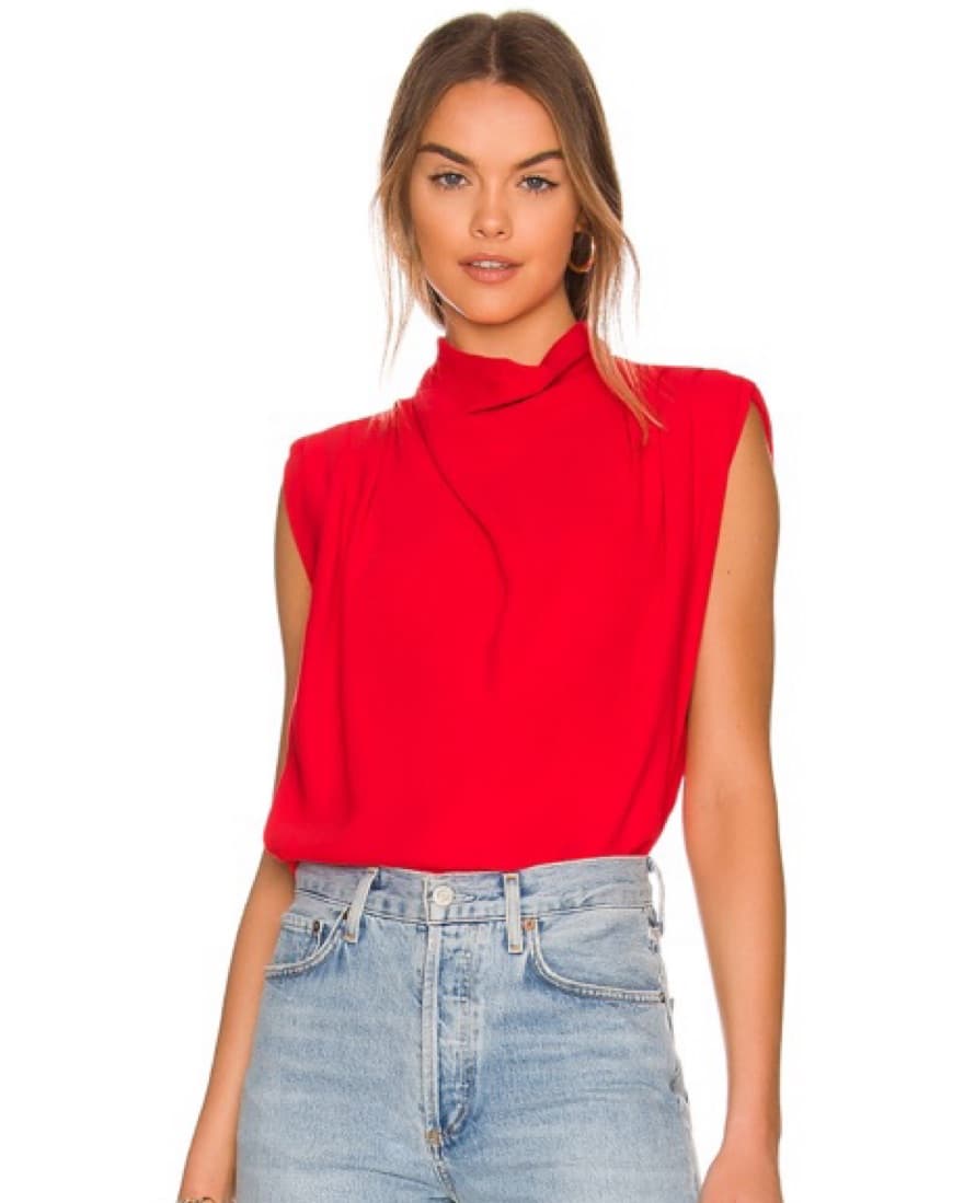 Amanda Uprichard Sleeveless Drapey Shirt - Image 2
