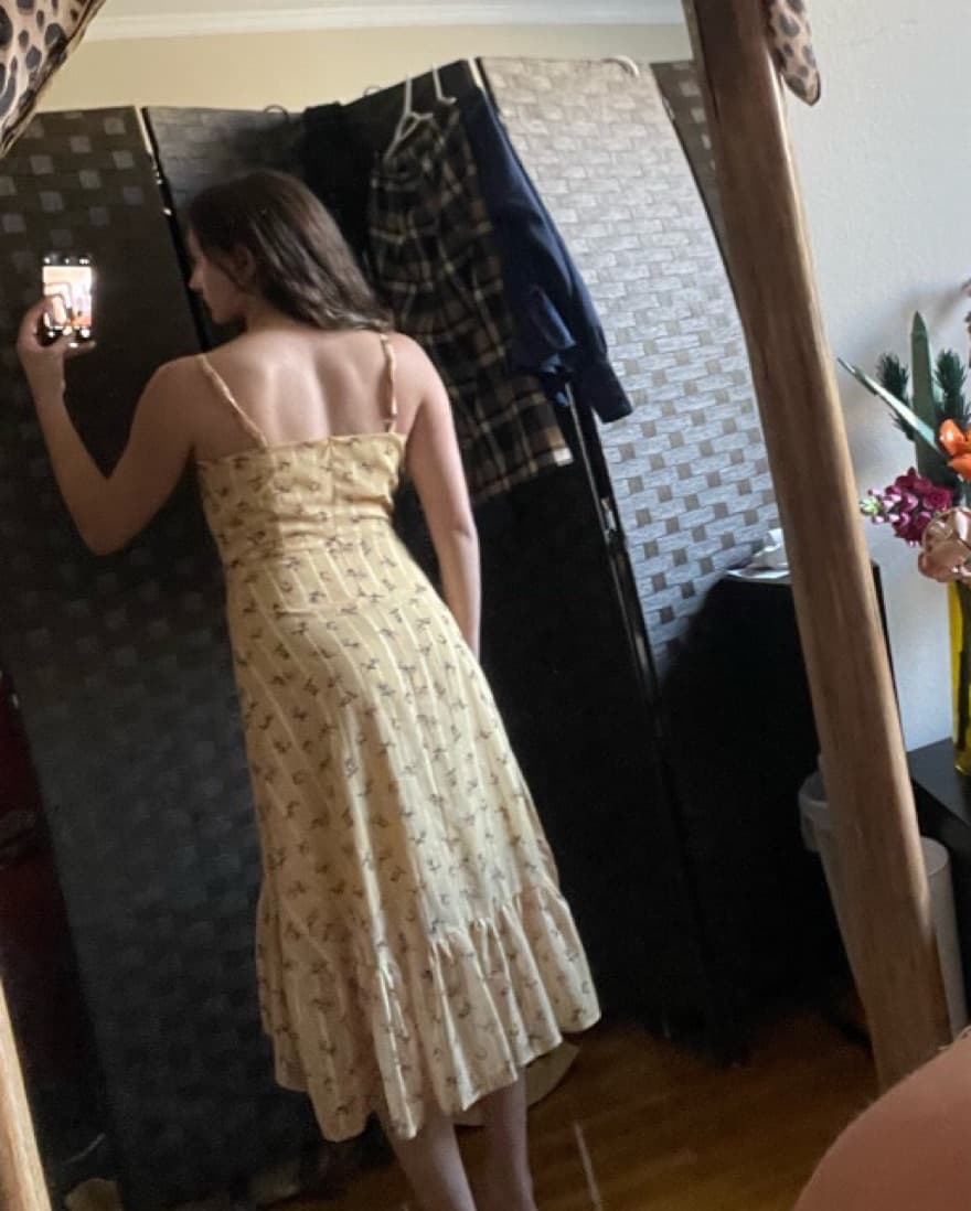 Yellow Floral High Low Sundress  - Image 4