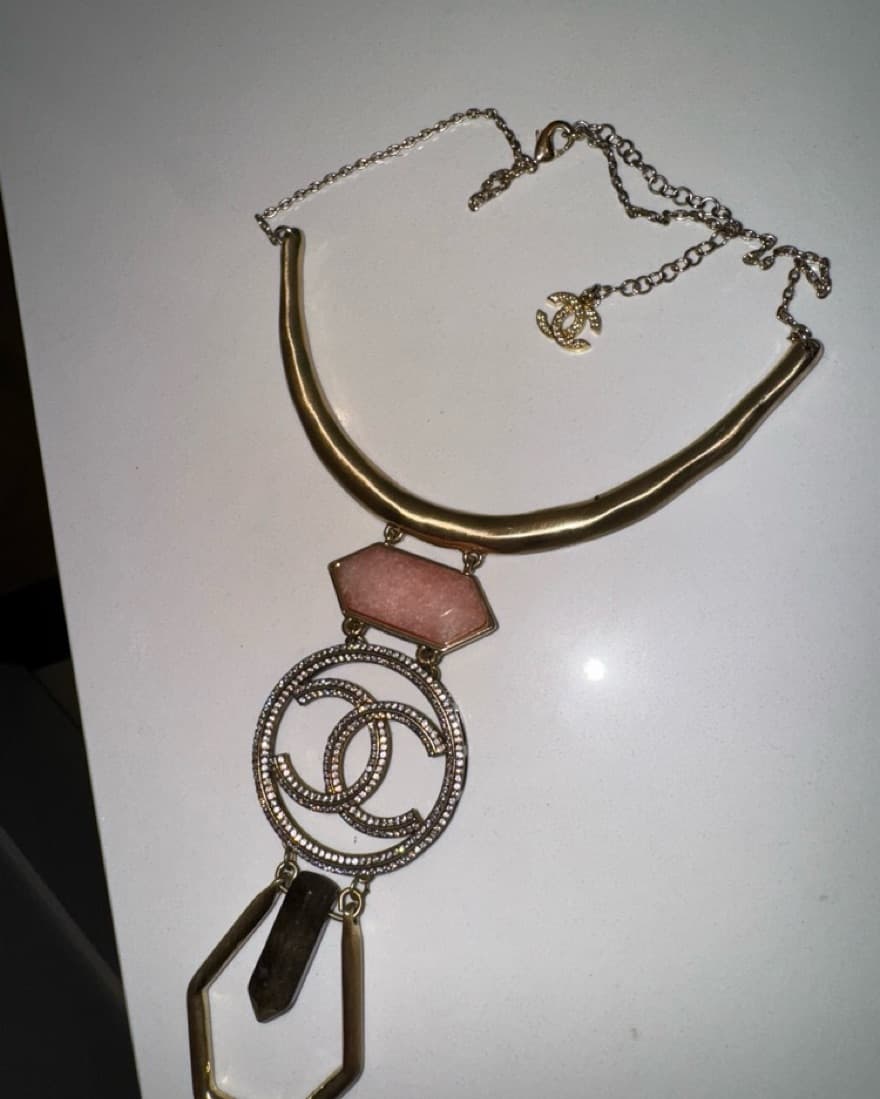 Vintage Chanel Bar Gem Necklace  - Image 1