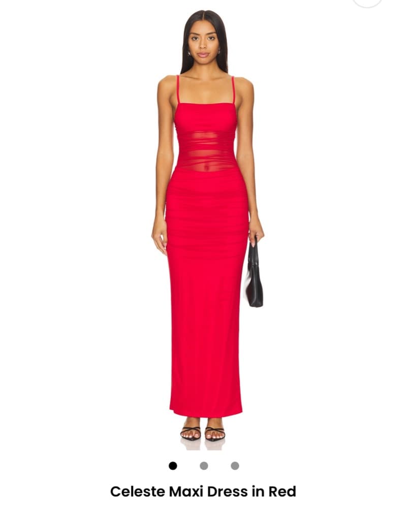 Celeste Alluring Red Maxi Dress - Image 1