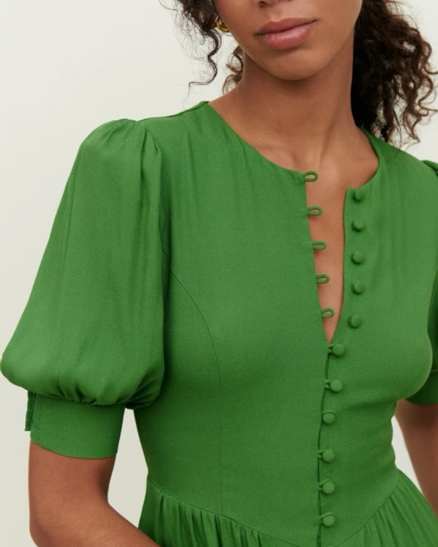 Reformation Puff Sleeve Dress - Image 3