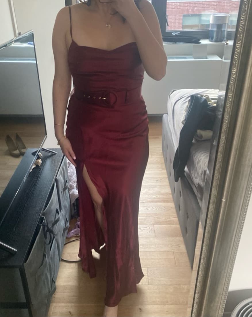 NICHOLAS Simone belted silk-satin maxi  - Image 5