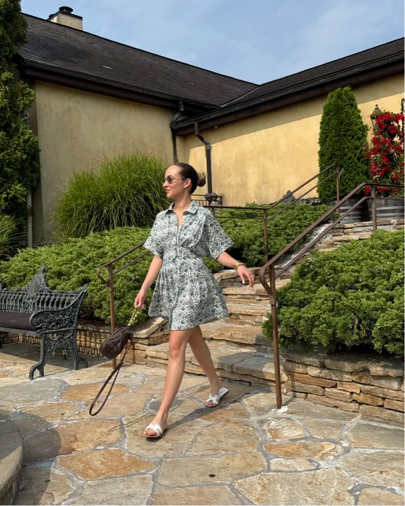 Floral Print Mini Dress - Image 1