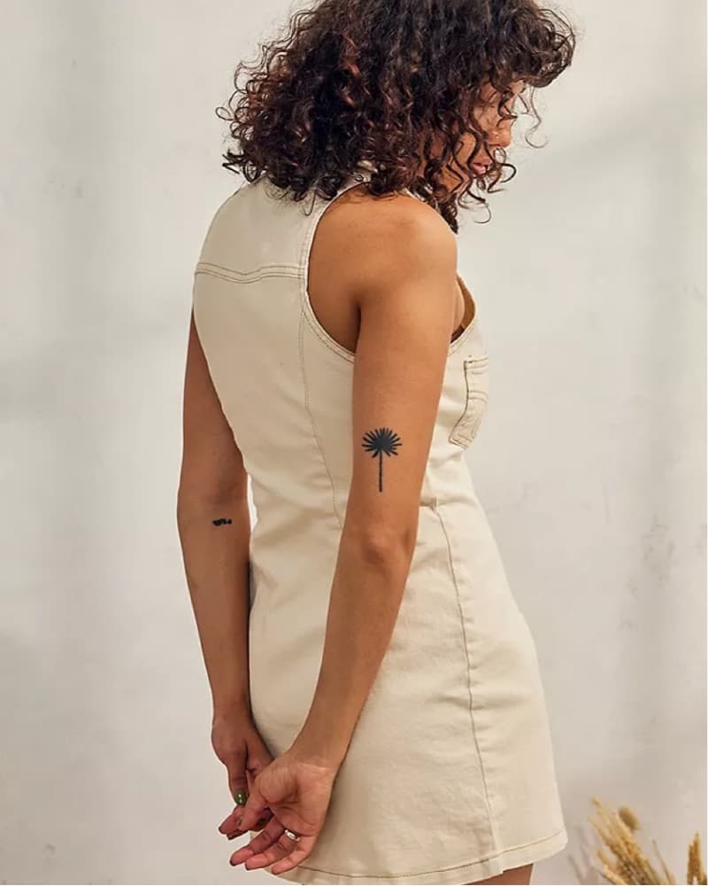Denim Zip-Up Dress - Image 2