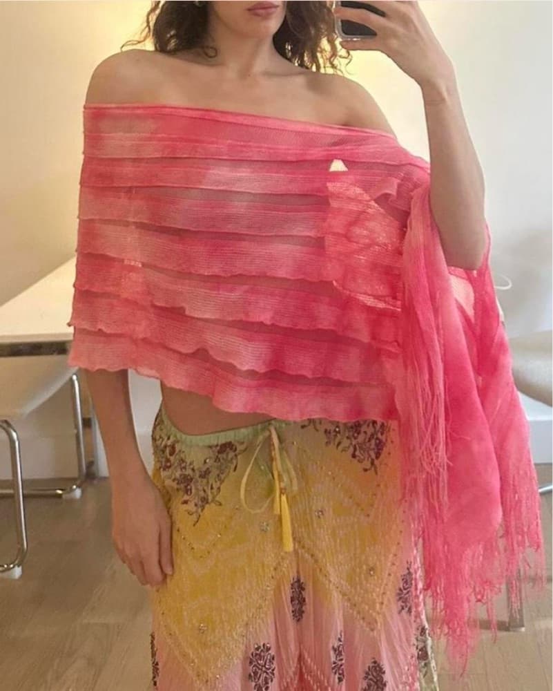Pink Poncho Top - Image 3