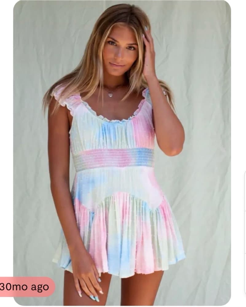 Isabelle's Cabinet Pastel Tie Dye Romper - Image 1
