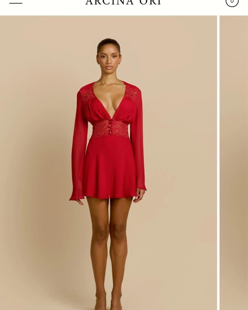 Arcina Ori Fiona Red Mini Dress - Image 1