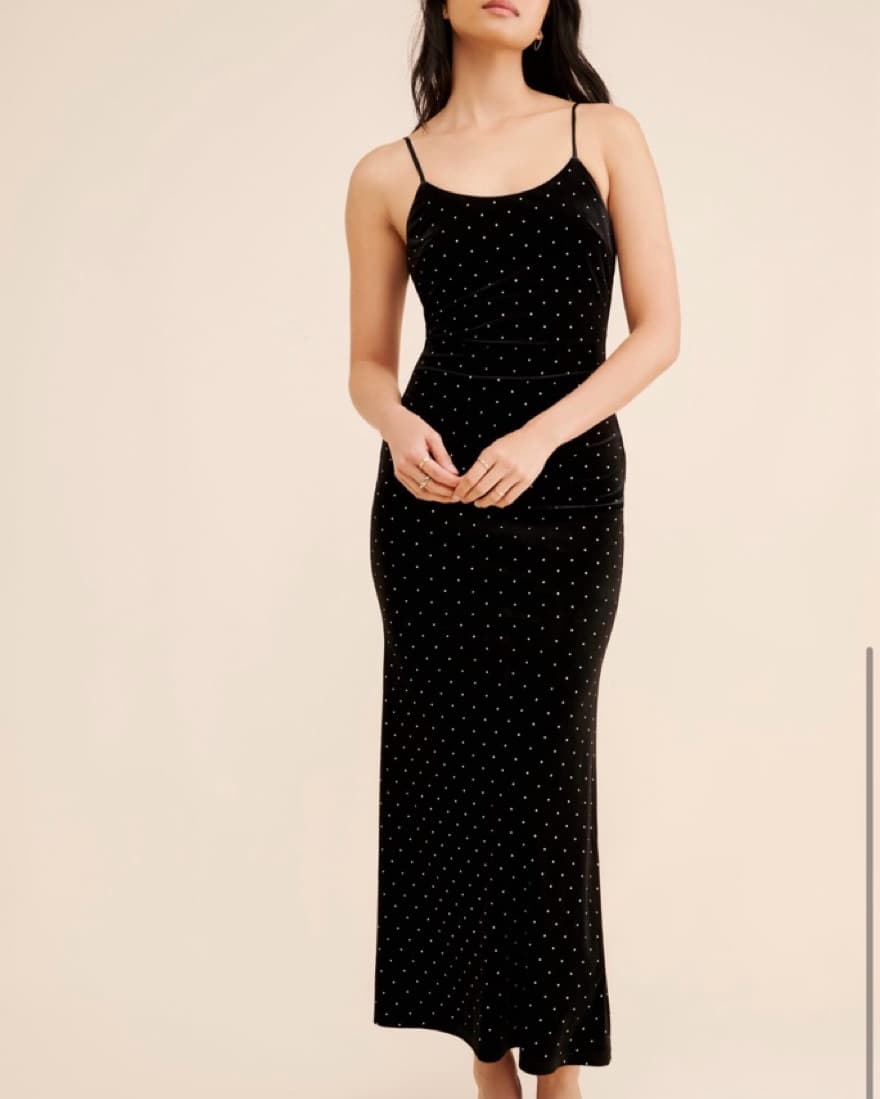 Slip Velvet Maxi Dress - Image 1