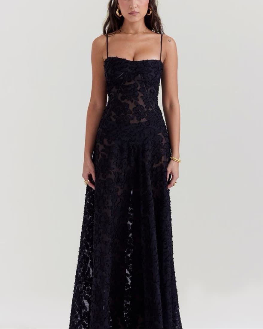 House Of CB Seren Dress Black - Image 2