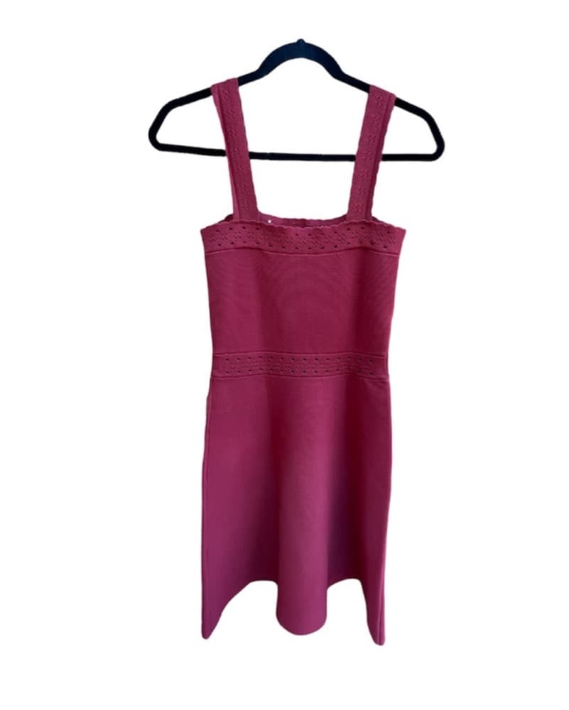 Sandro Alyson Dress In Crimson - Image 3
