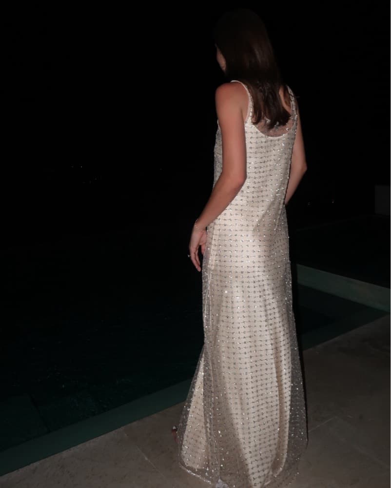 Staud Aurielle Beaded Tulle Maxi Dress - Image 4