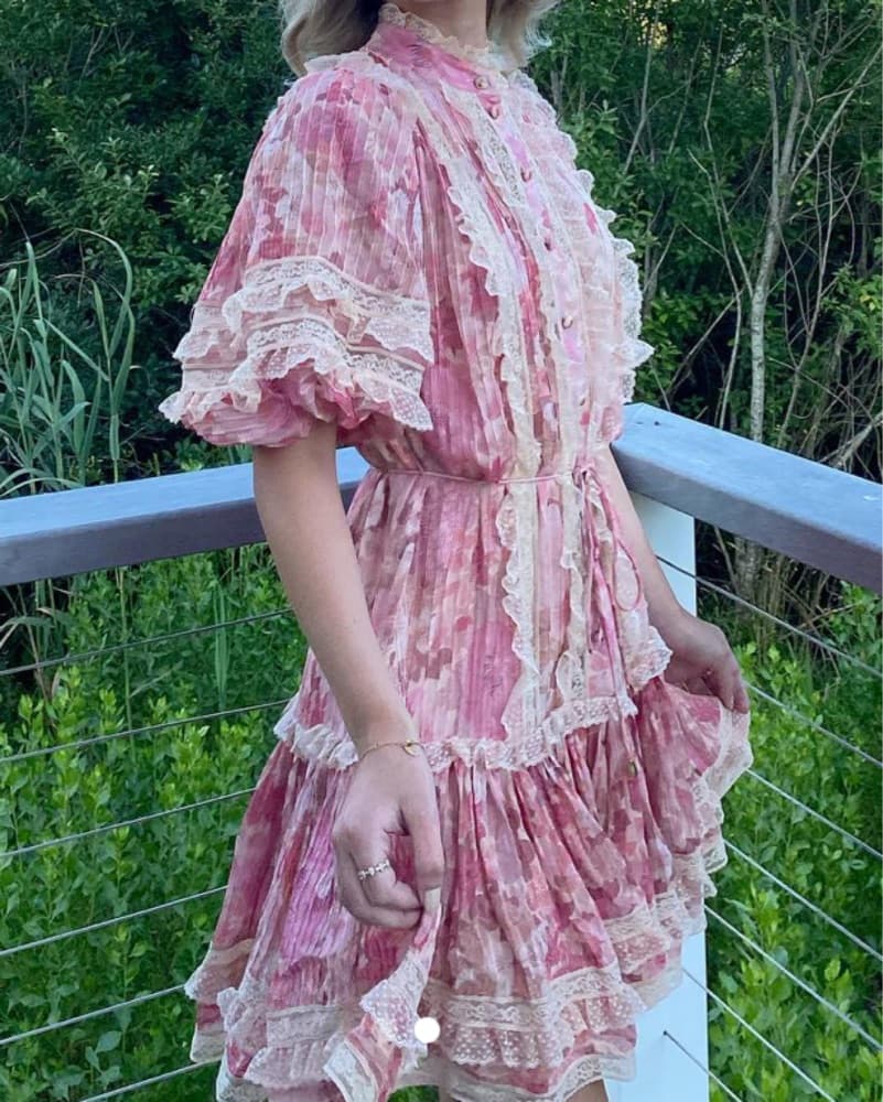 Zimmerman Concert Pintucked Mini Dress  - Image 2