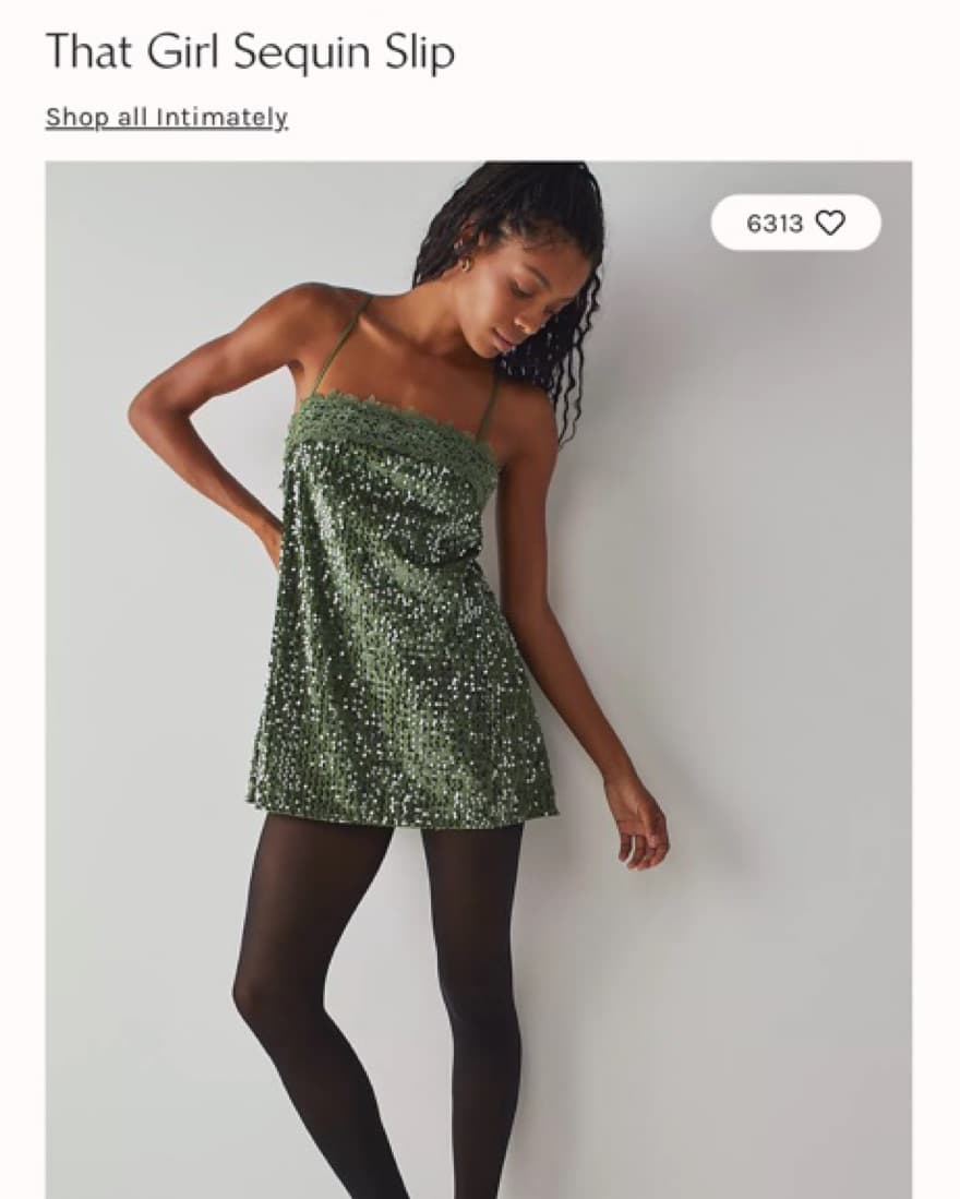 That girl sequin slip green - Image 1