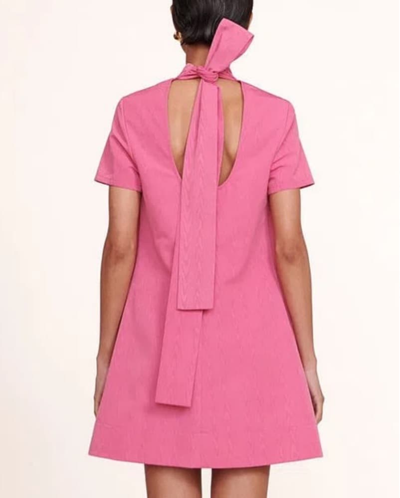 Staud Mini Ilana Dress Pink - Image 2