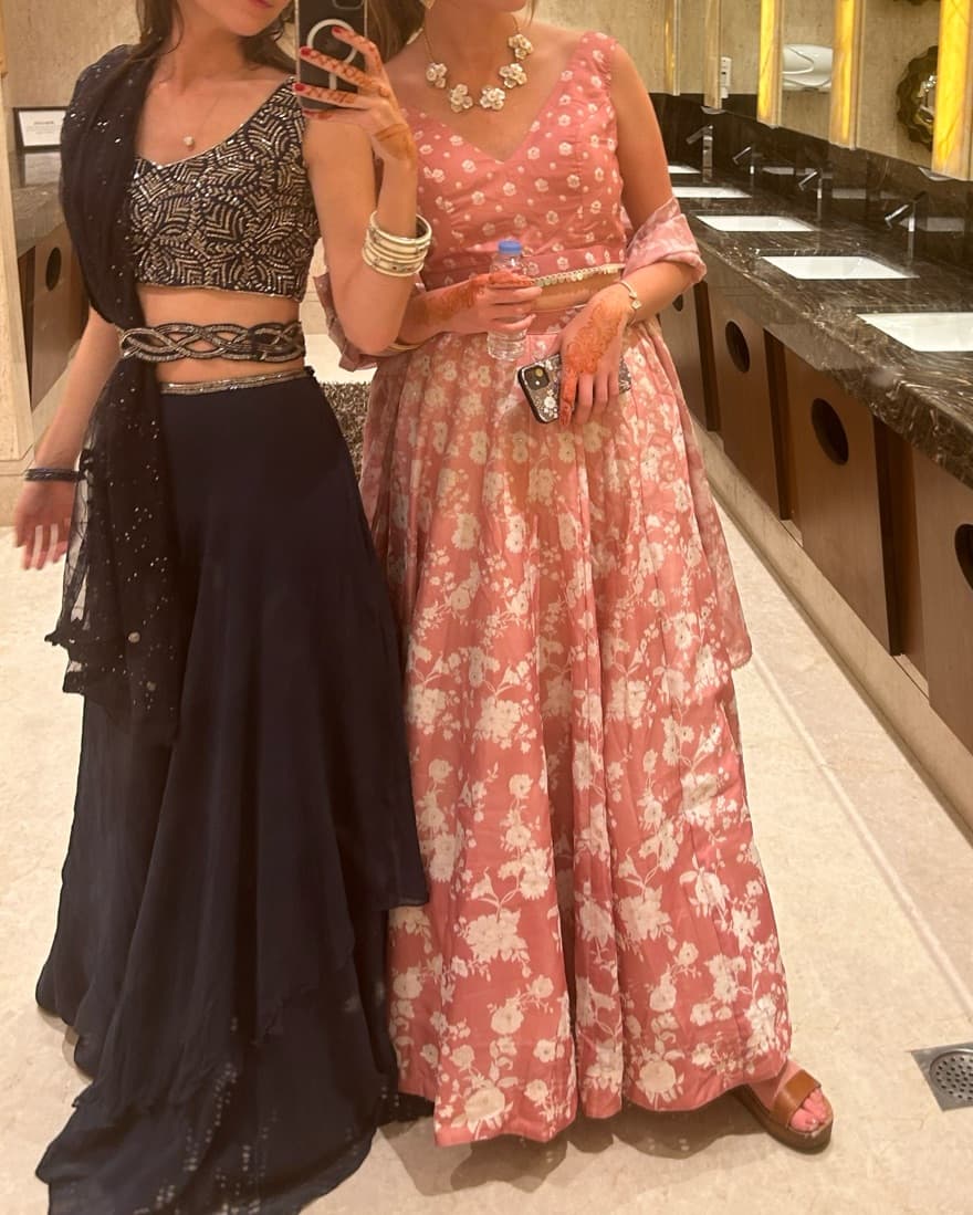 Navy Lehenga Set - Indian wedding - Image 3