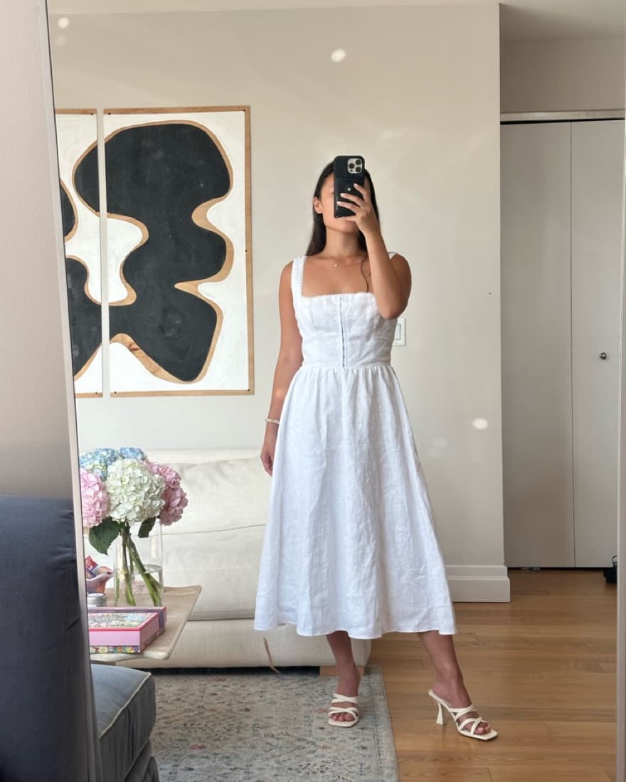 Reformation Tagliatelle Linen Dress - Image 5