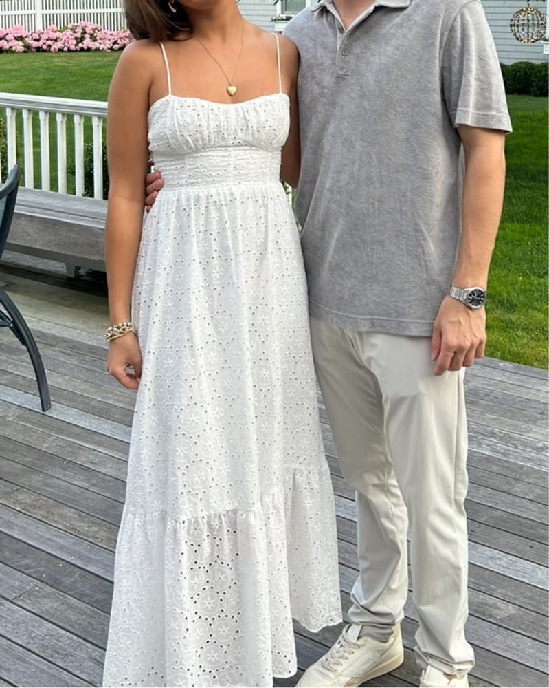 zara eyelet midi dress white - Image 2