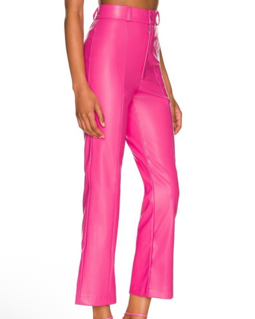 Bardot Hot Pink Faux Leather Pants - Image 4