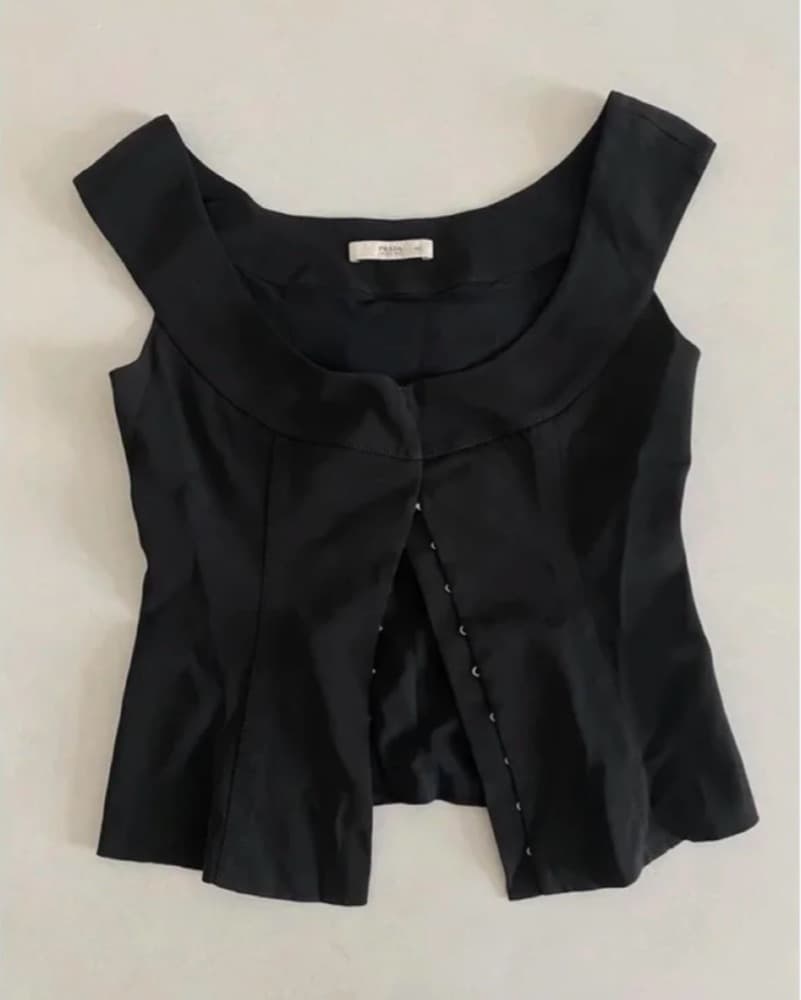Vintage Prada Corset In Black - Image 4